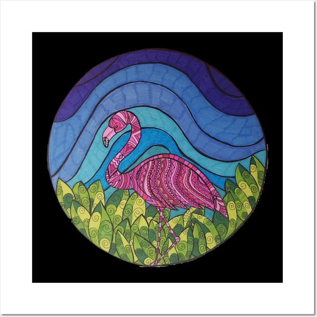 Flamingo Wall Art by Waterink Studio